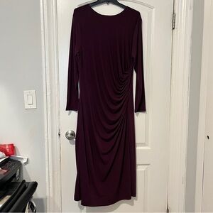 Banana Republic Deep Purple Long Sleeve Dress